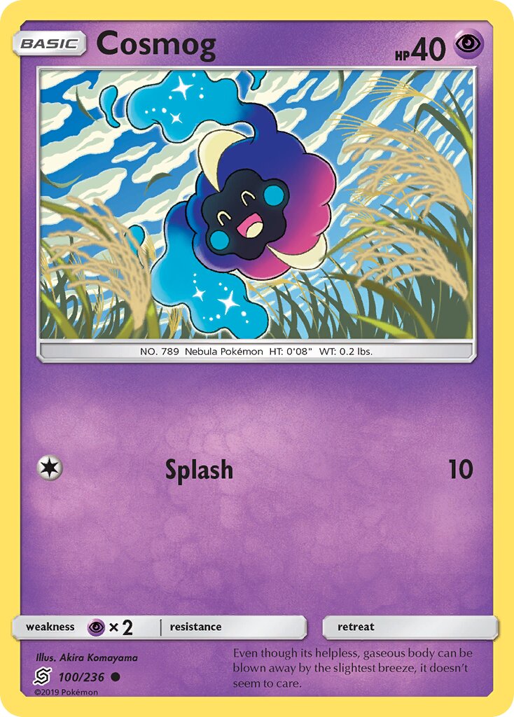 Cosmog 100/258 — Unified Minds (English Pokémon TCG card)
