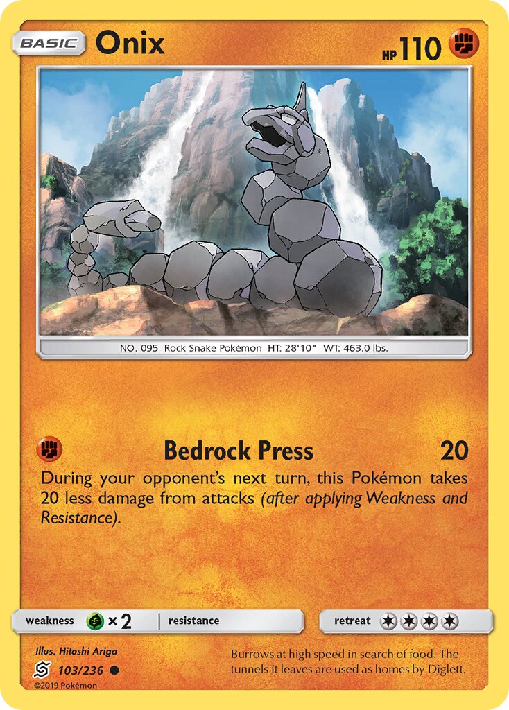 Onix 103/258 — Unified Minds (English Pokémon TCG card)