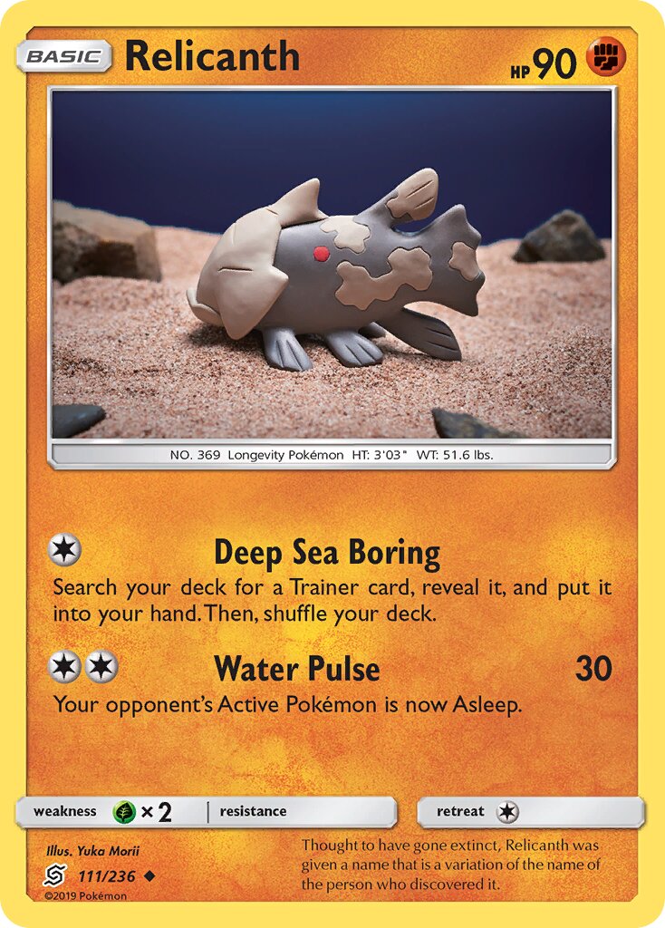 Relicanth 111/258 — Unified Minds (English Pokémon TCG card)