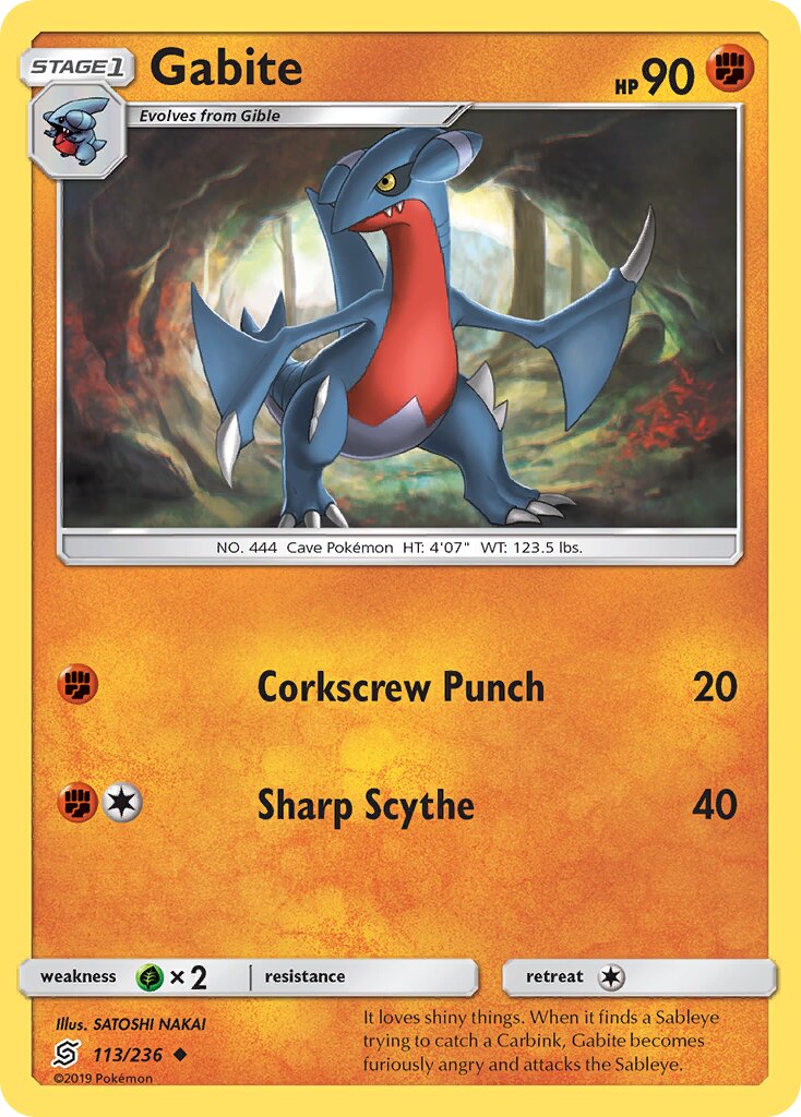 Gabite 113/258 — Unified Minds (English Pokémon TCG card)
