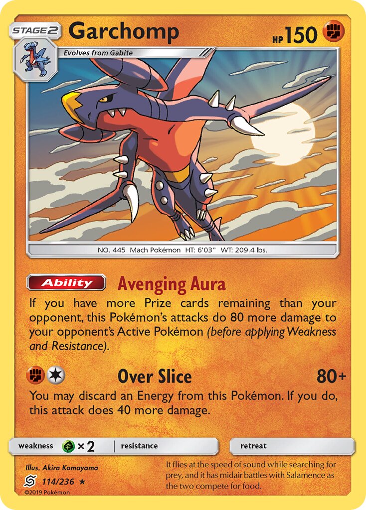 Garchomp 114/258 — Unified Minds (English Pokémon TCG card)