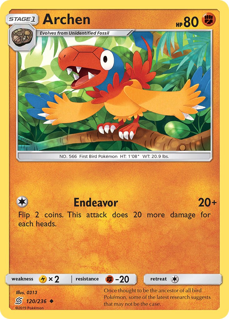 Archen 120/258 — Unified Minds (English Pokémon TCG card)