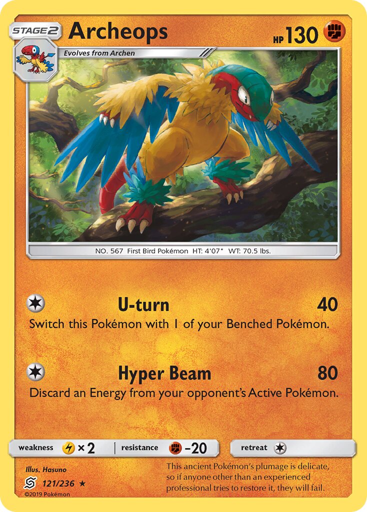 Archeops 121/258 — Unified Minds (English Pokémon TCG card)