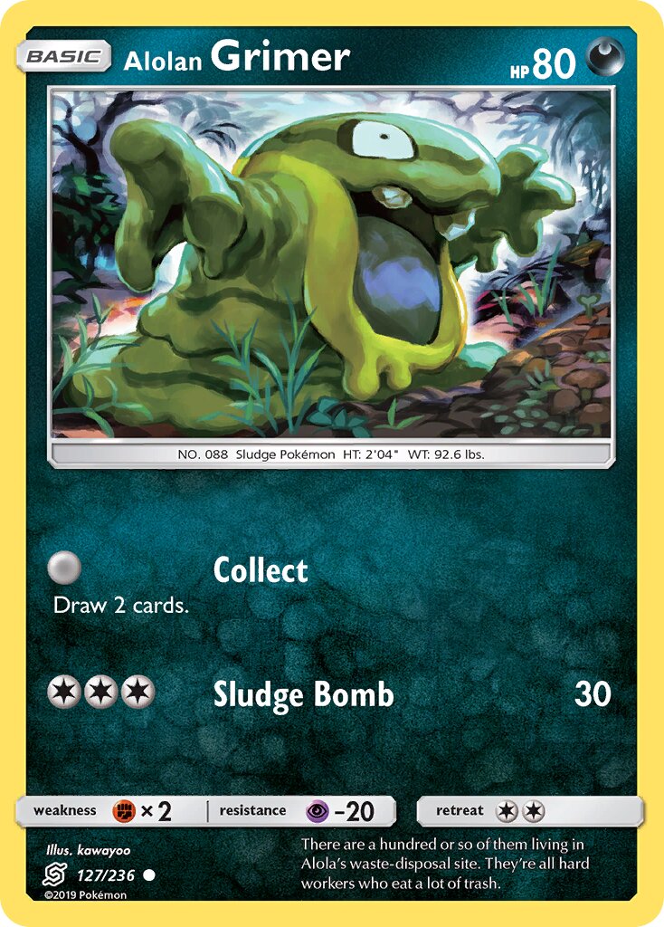 Alolan Grimer 127/258 — Unified Minds (English Pokémon TCG card)