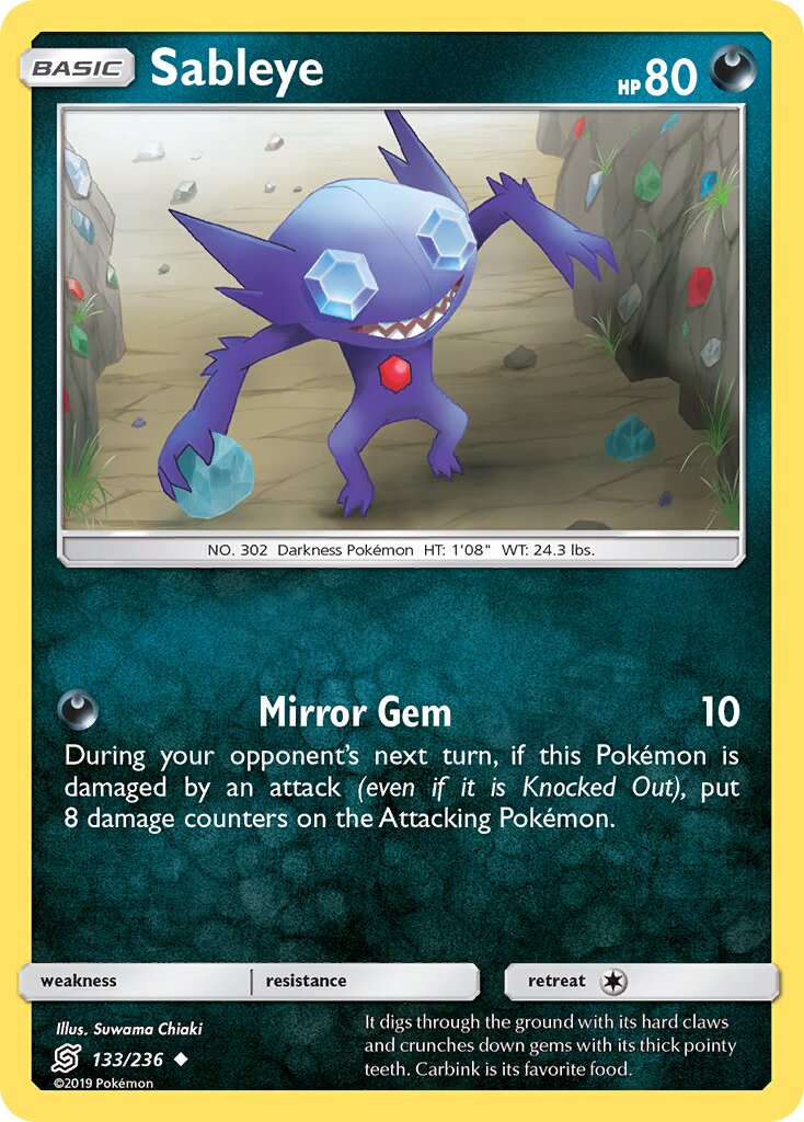 Sableye 133/258 — Unified Minds (English Pokémon TCG card)