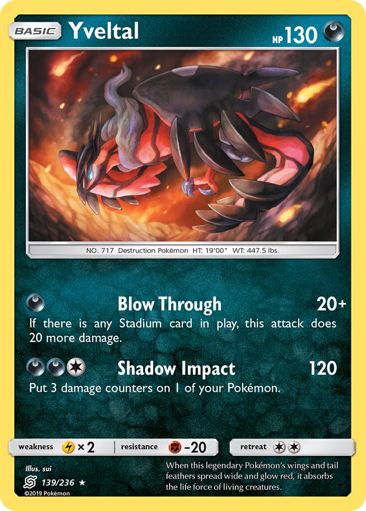 Yveltal 139/258 — Unified Minds (English Pokémon TCG card)