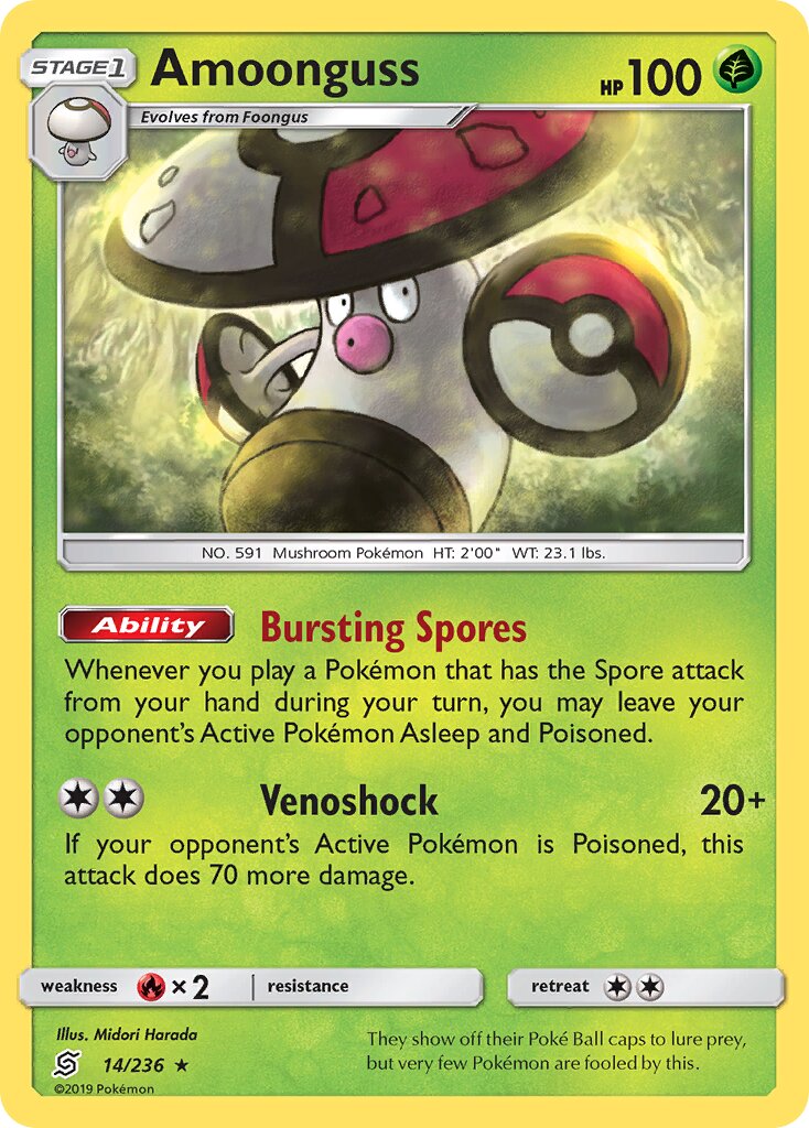 Amoonguss 014/258 — Unified Minds (English Pokémon TCG card)