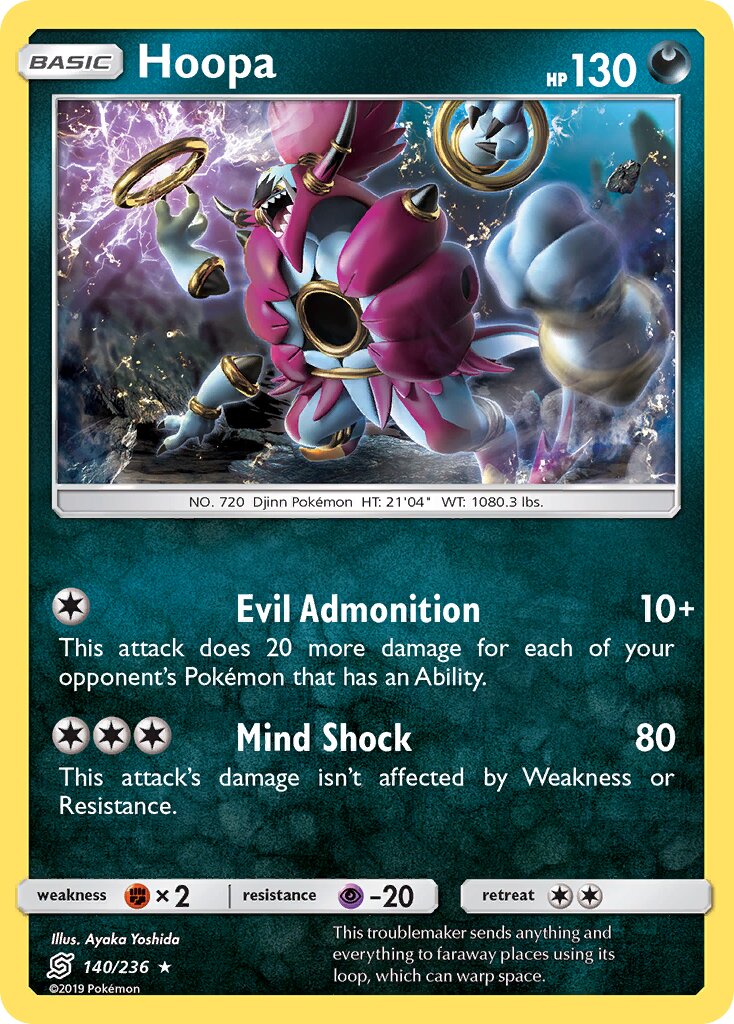 Hoopa 140/258 — Unified Minds (English Pokémon TCG card)
