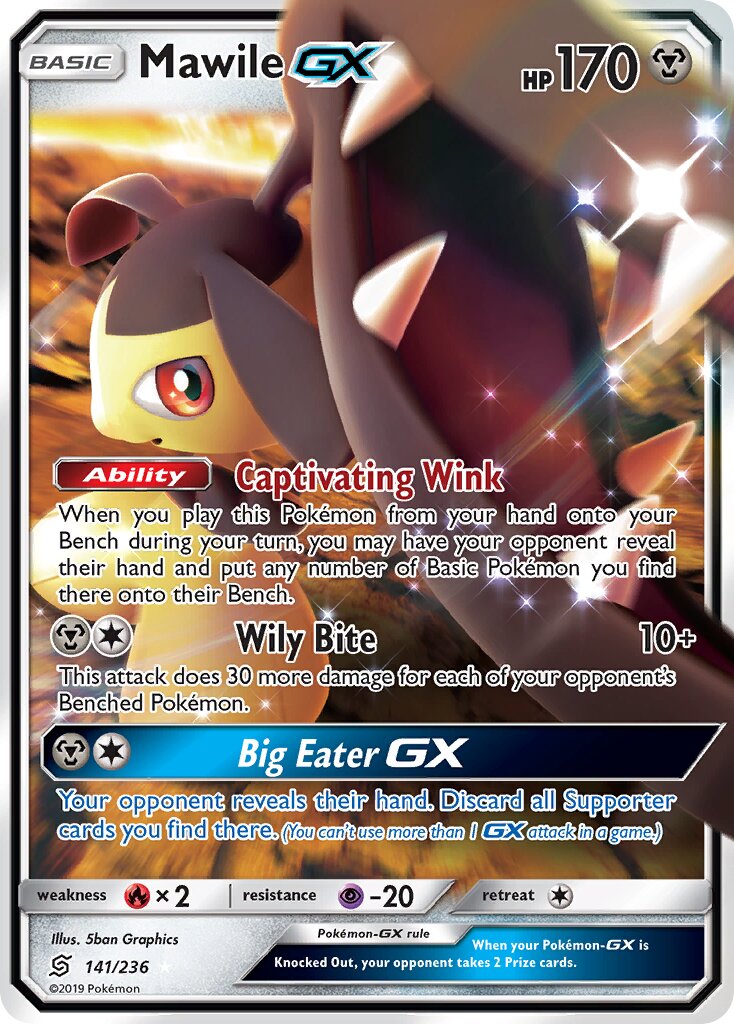 Mawile-GX 141/258 — Unified Minds (English Pokémon TCG card)