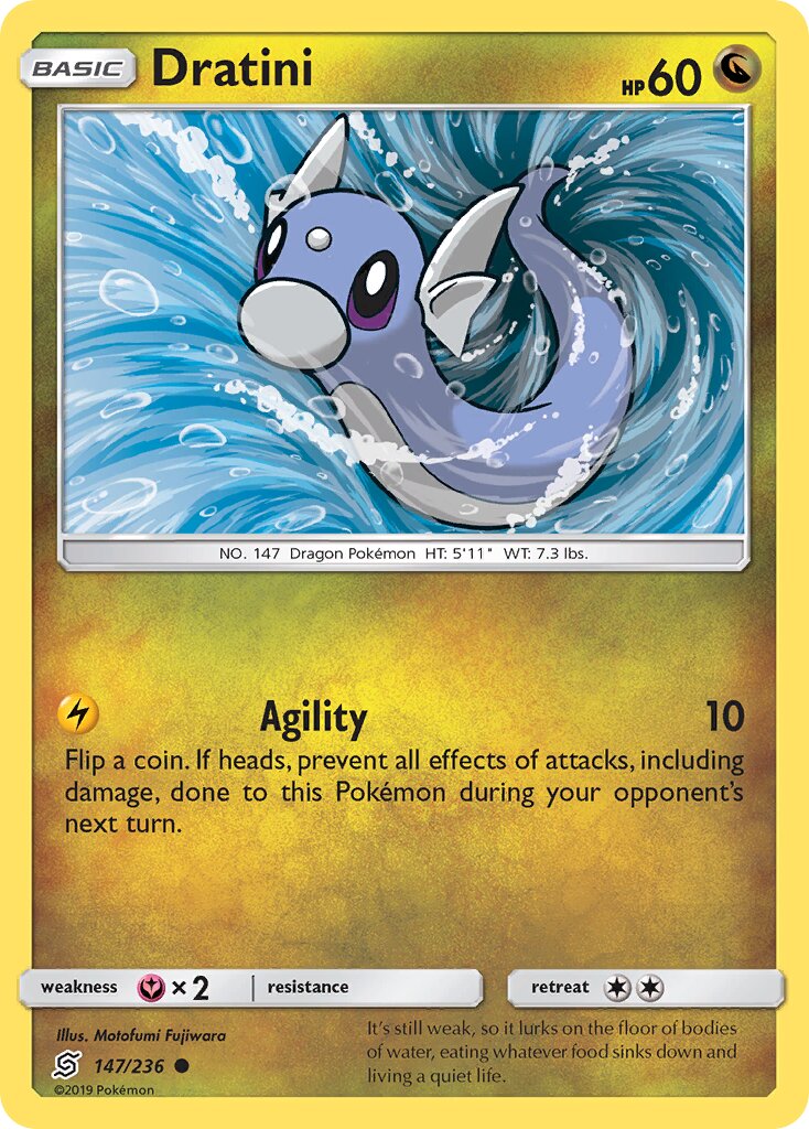 Dratini 147/258 — Unified Minds (English Pokémon TCG card)