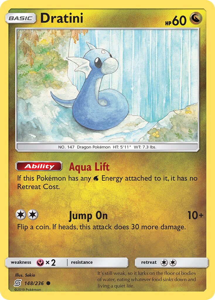 Dratini 148/258 — Unified Minds (English Pokémon TCG card)