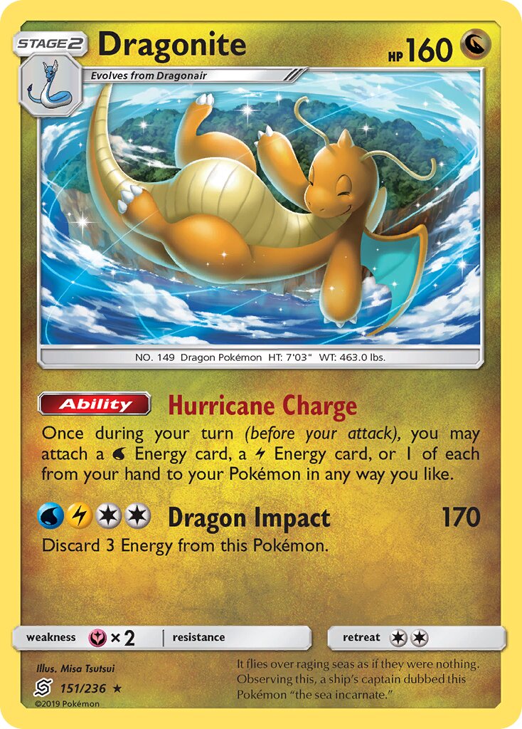 Dragonite 151/258 — Unified Minds (English Pokémon TCG card)