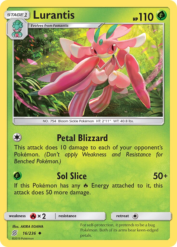 Lurantis 016/258 — Unified Minds (English Pokémon TCG card)