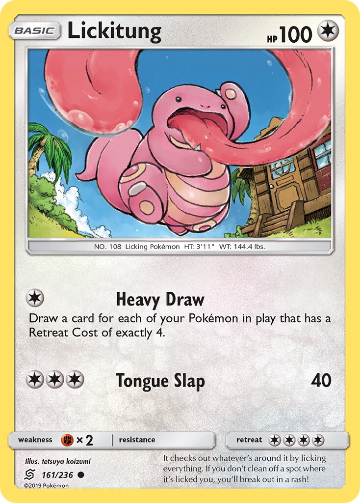 Lickitung 161/258 — Unified Minds (English Pokémon TCG card)