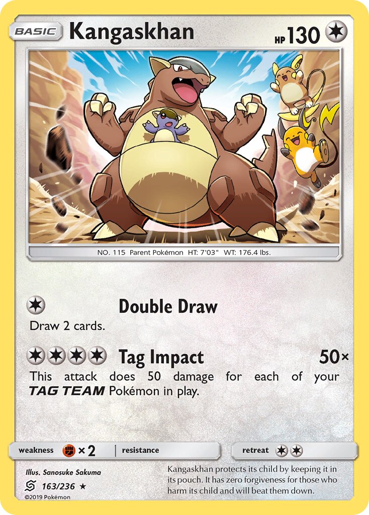 Kangaskhan 163/258 — Unified Minds (English Pokémon TCG card)