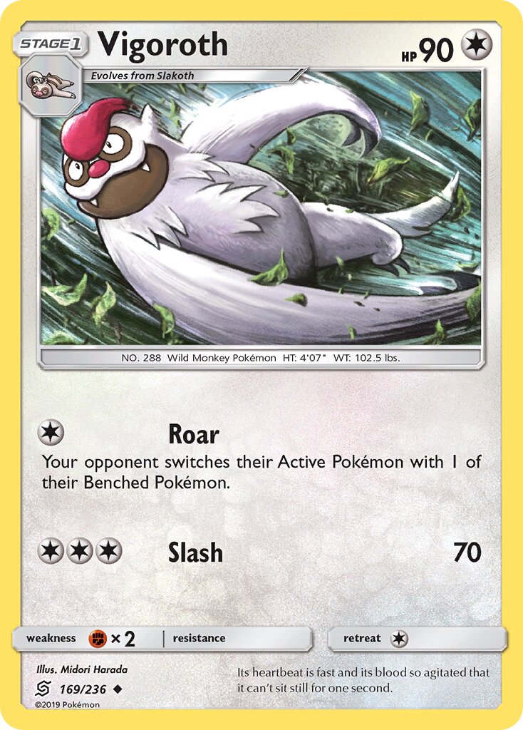 Vigoroth 169/258 — Unified Minds (English Pokémon TCG card)