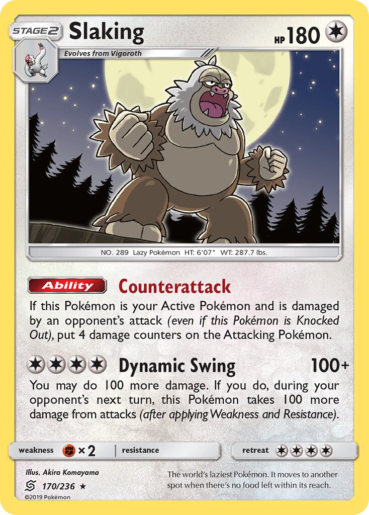 Slaking 170/258 — Unified Minds (English Pokémon TCG card)