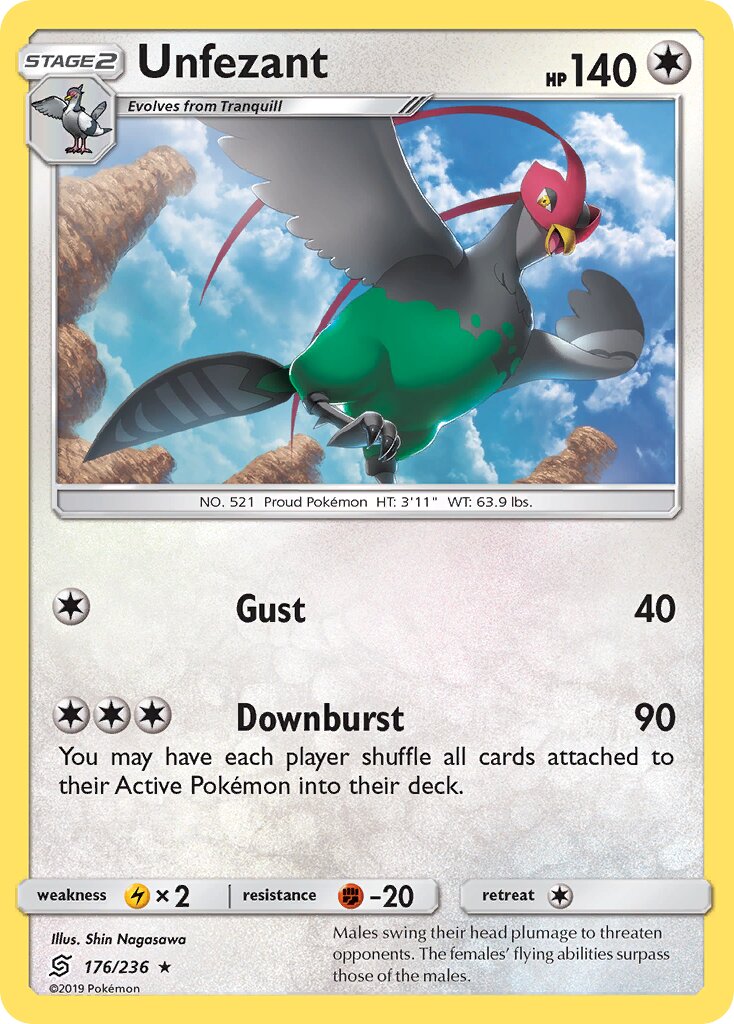 Unfezant 176/258 — Unified Minds (English Pokémon TCG card)