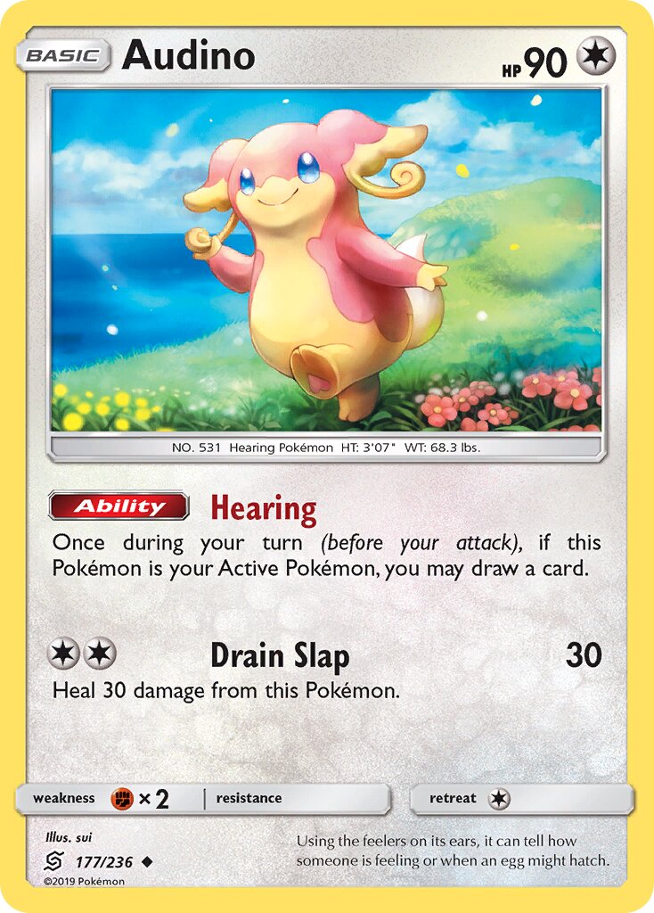 Audino 177/258 — Unified Minds (English Pokémon TCG card)