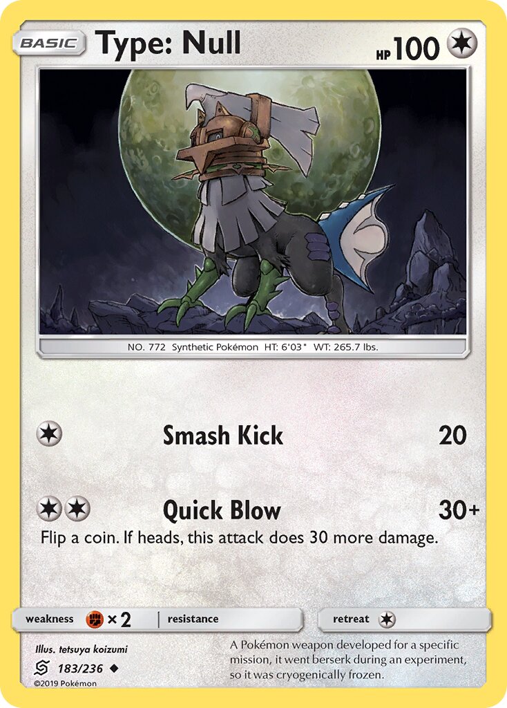 Type: Null 183/258 — Unified Minds (English Pokémon TCG card)
