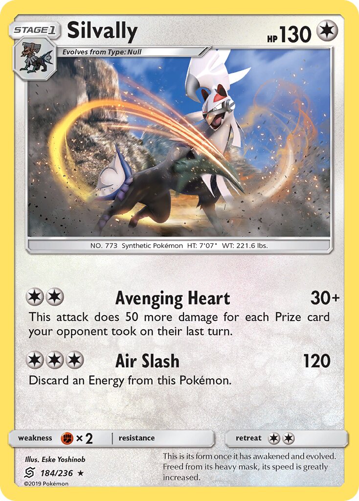 Silvally 184/258 — Unified Minds (English Pokémon TCG card)