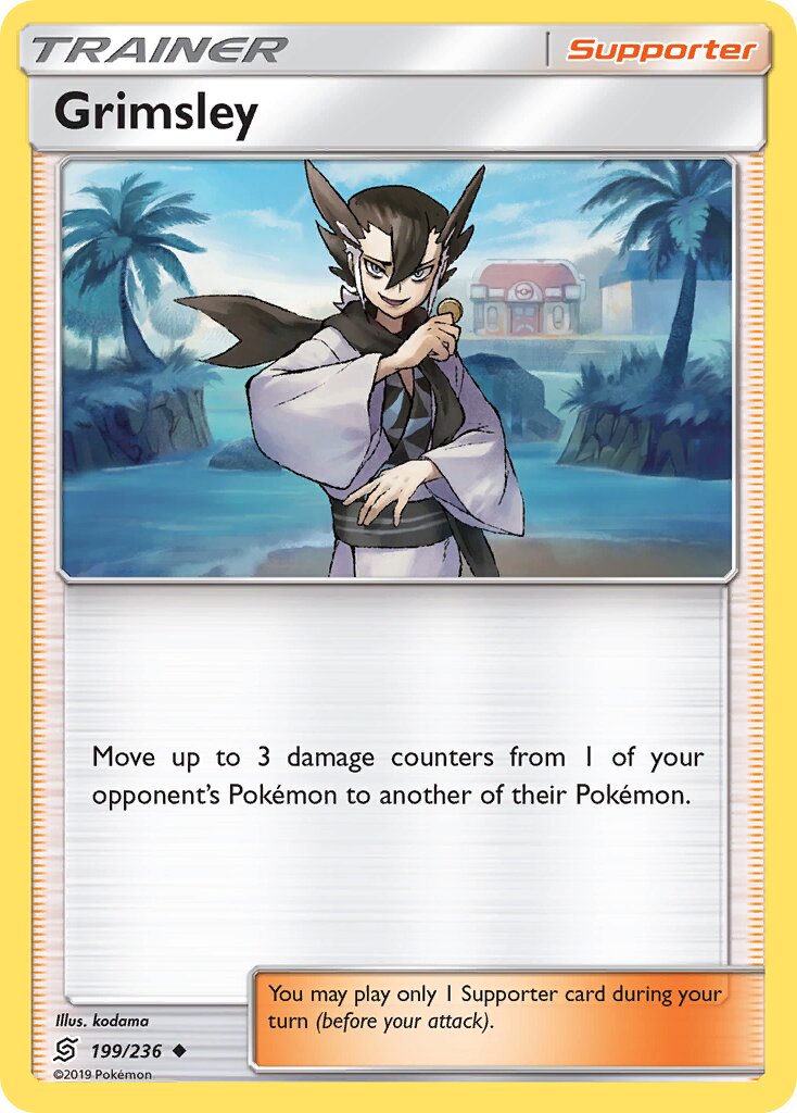 Grimsley 199/258 — Unified Minds (English Pokémon TCG card)
