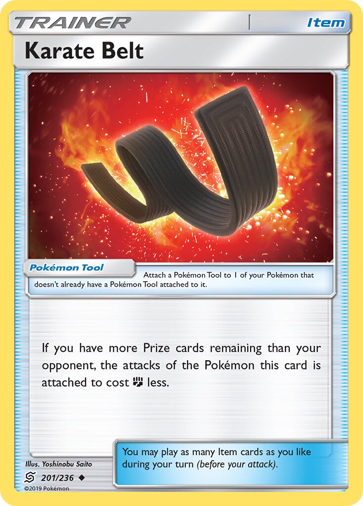 Karate Belt 201/258 — Unified Minds (English Pokémon TCG card)
