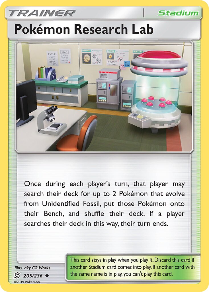 Pokémon Research Lab 205/258 — Unified Minds (English Pokémon TCG card)