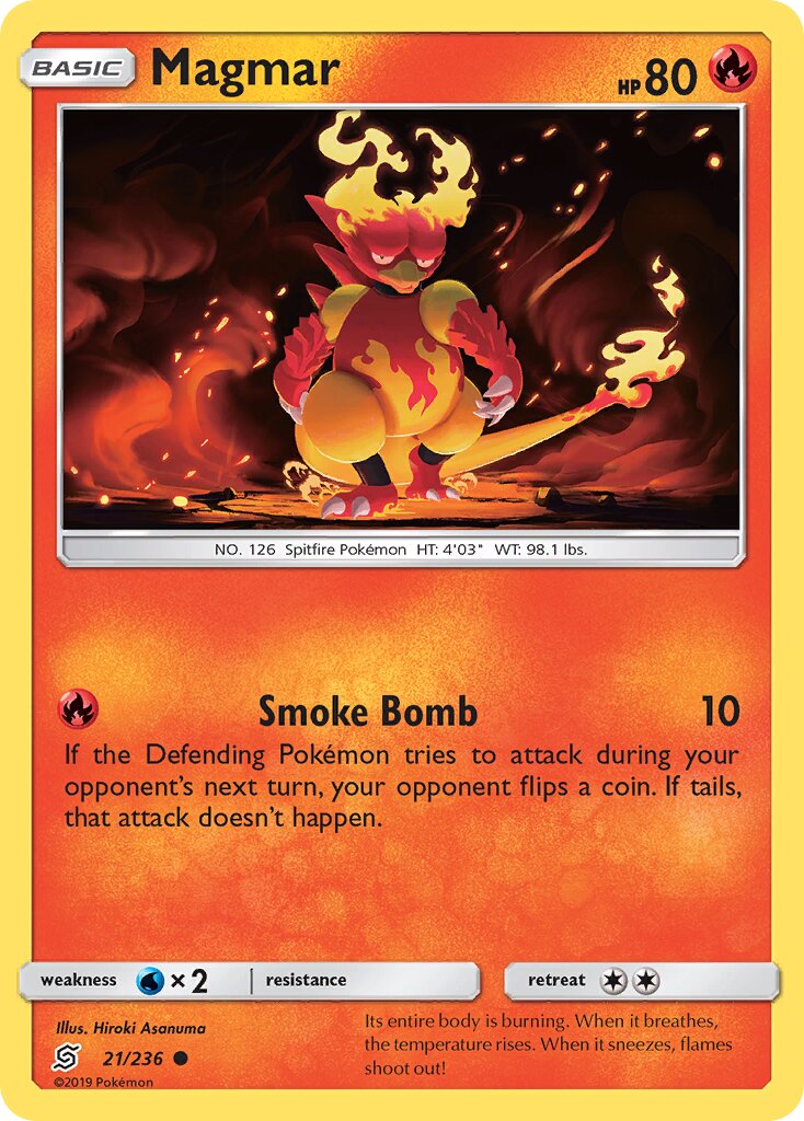 Magmar 021/258 — Unified Minds (English Pokémon TCG card)