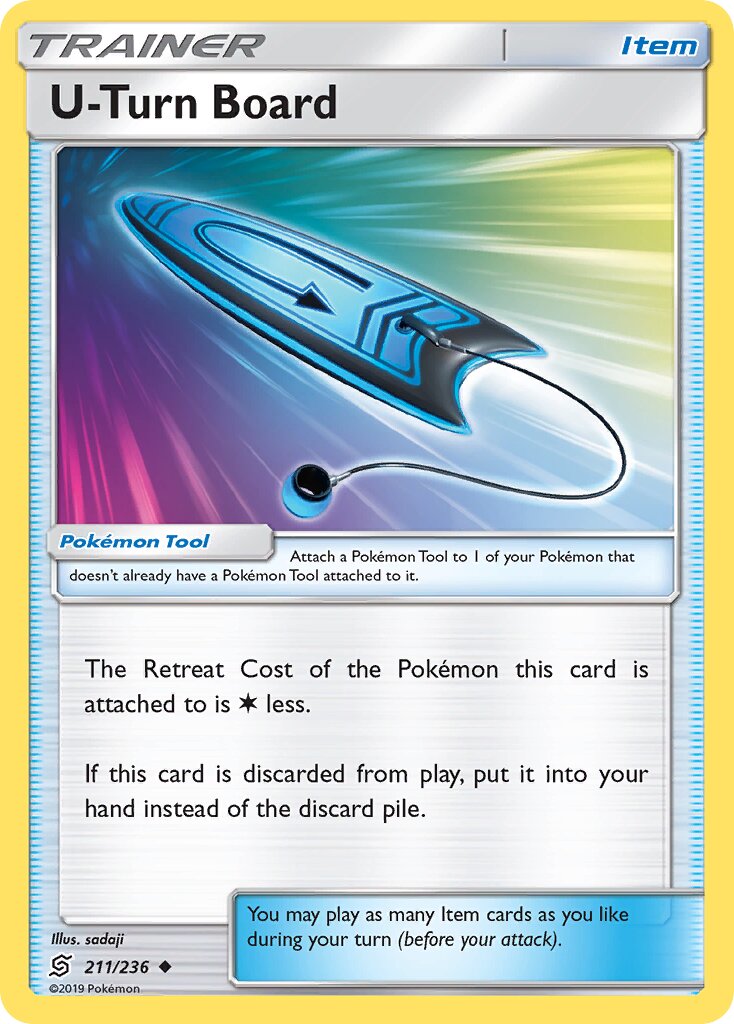 U-Turn Board 211/258 — Unified Minds (English Pokémon TCG card)