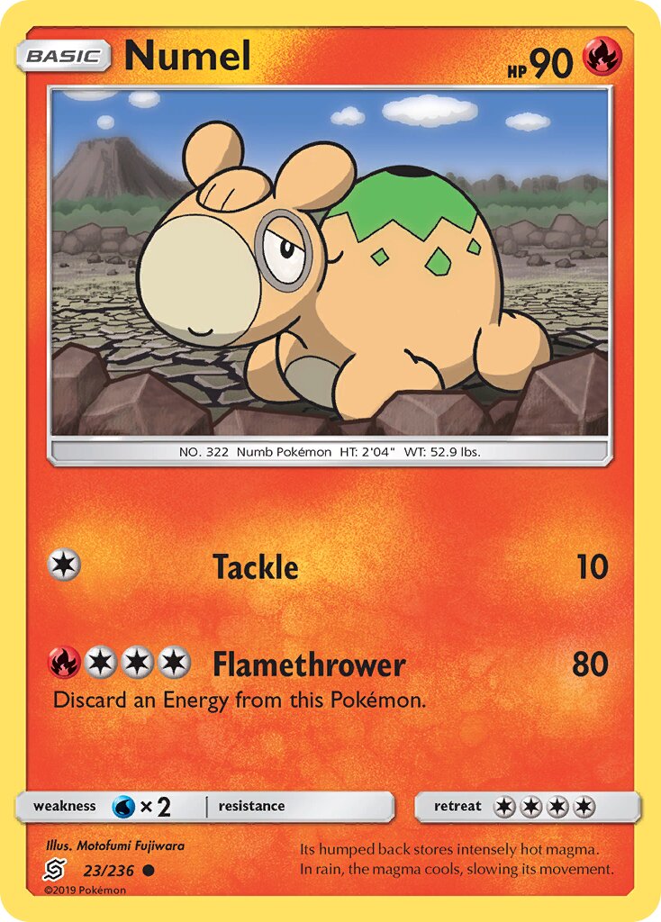 Numel 023/258 — Unified Minds (English Pokémon TCG card)