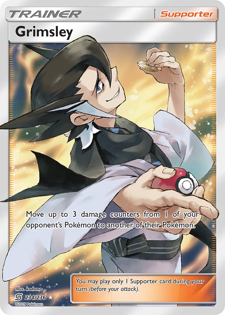 Grimsley 234/258 — Unified Minds (English Pokémon TCG card)