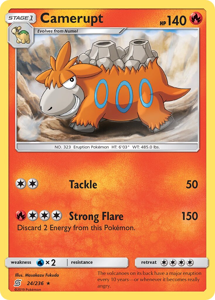 Camerupt 024/258 — Unified Minds (English Pokémon TCG card)