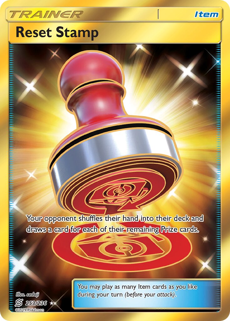 Reset Stamp 253/258 — Unified Minds (English Pokémon TCG card)
