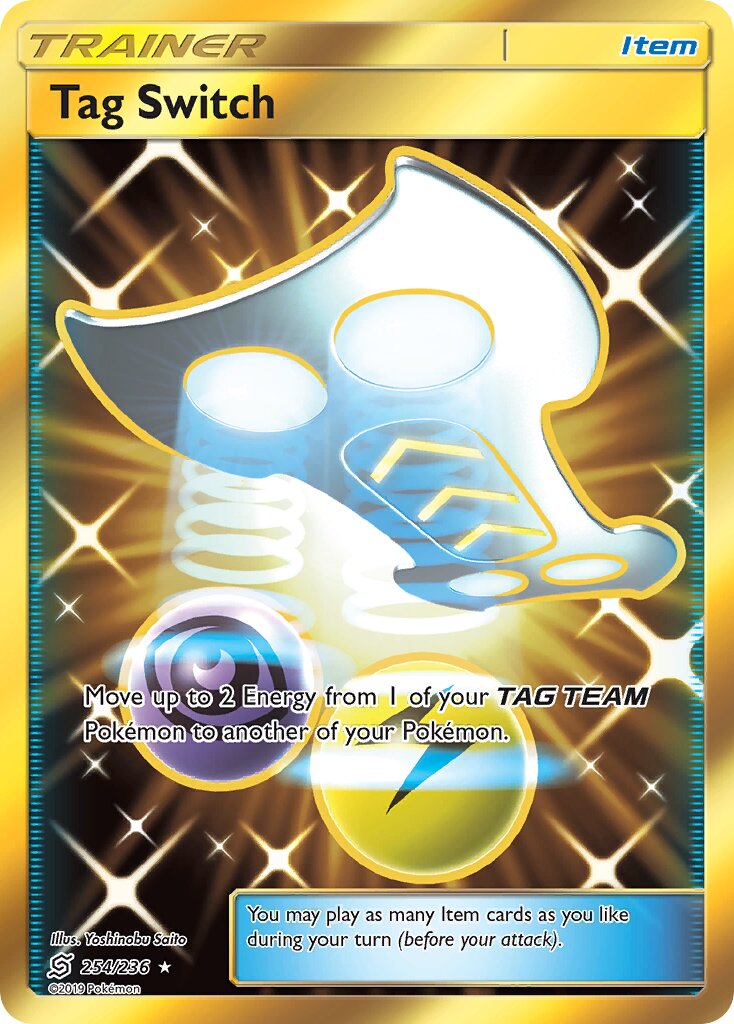 Tag Switch 254/258 — Unified Minds (English Pokémon TCG card)