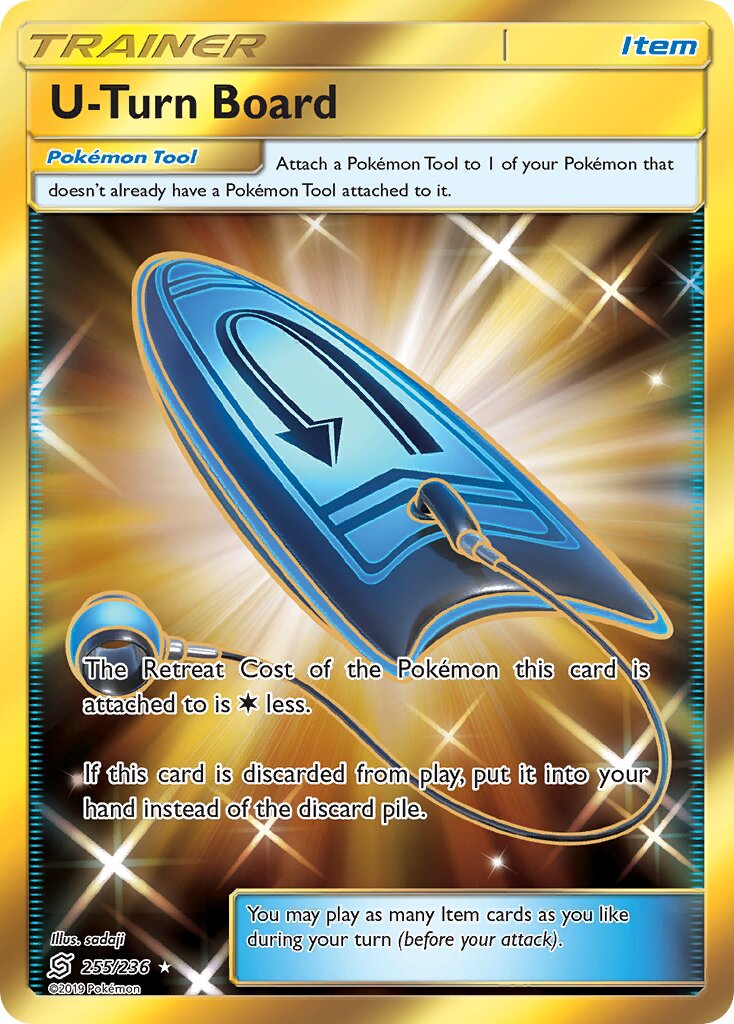 U-Turn Board 255/258 — Unified Minds (English Pokémon TCG card)