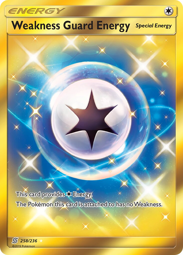 Weakness Guard Energy 258/258 — Unified Minds (English Pokémon TCG card)