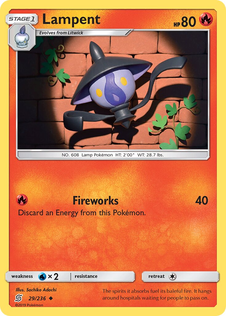 Lampent 029/258 — Unified Minds (English Pokémon TCG card)
