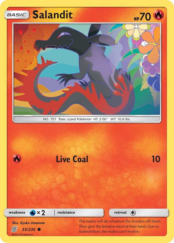 Salandit 033/258 — Unified Minds (English Pokémon TCG card)