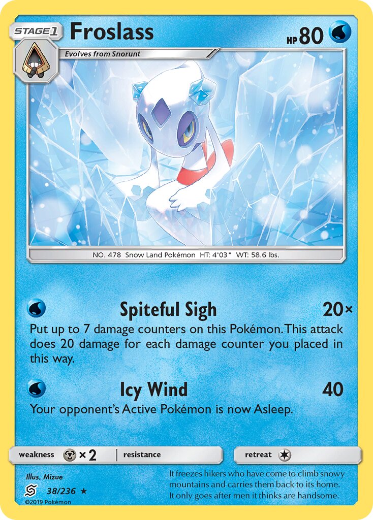 Froslass 038/258 — Unified Minds (English Pokémon TCG card)
