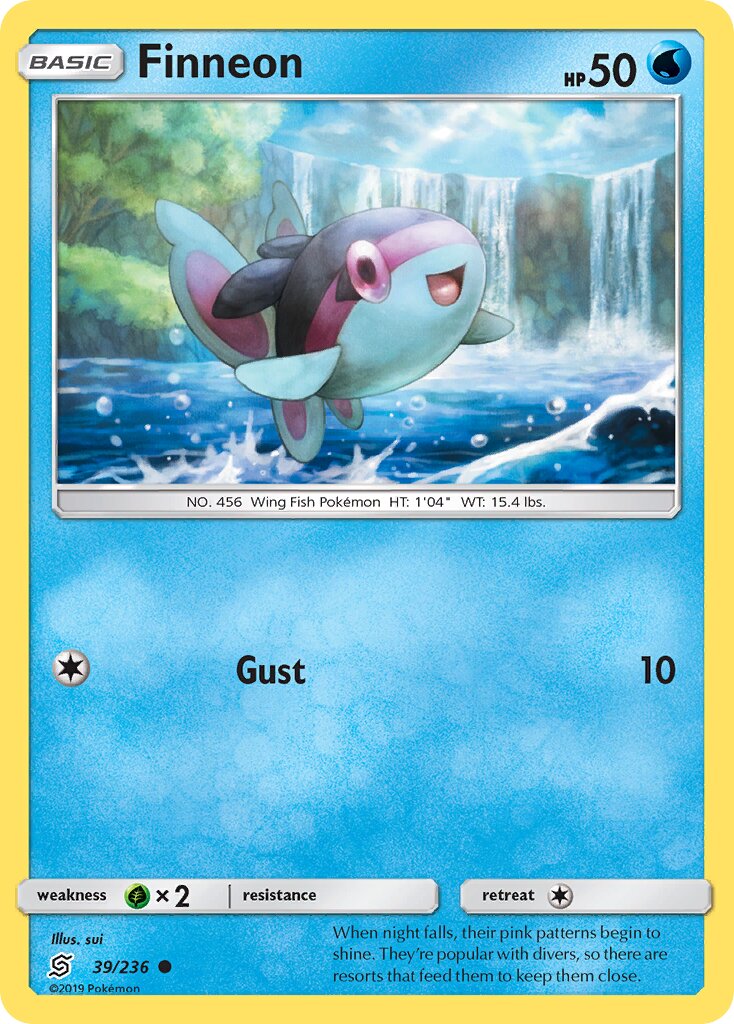 Finneon 039/258 — Unified Minds (English Pokémon TCG card)