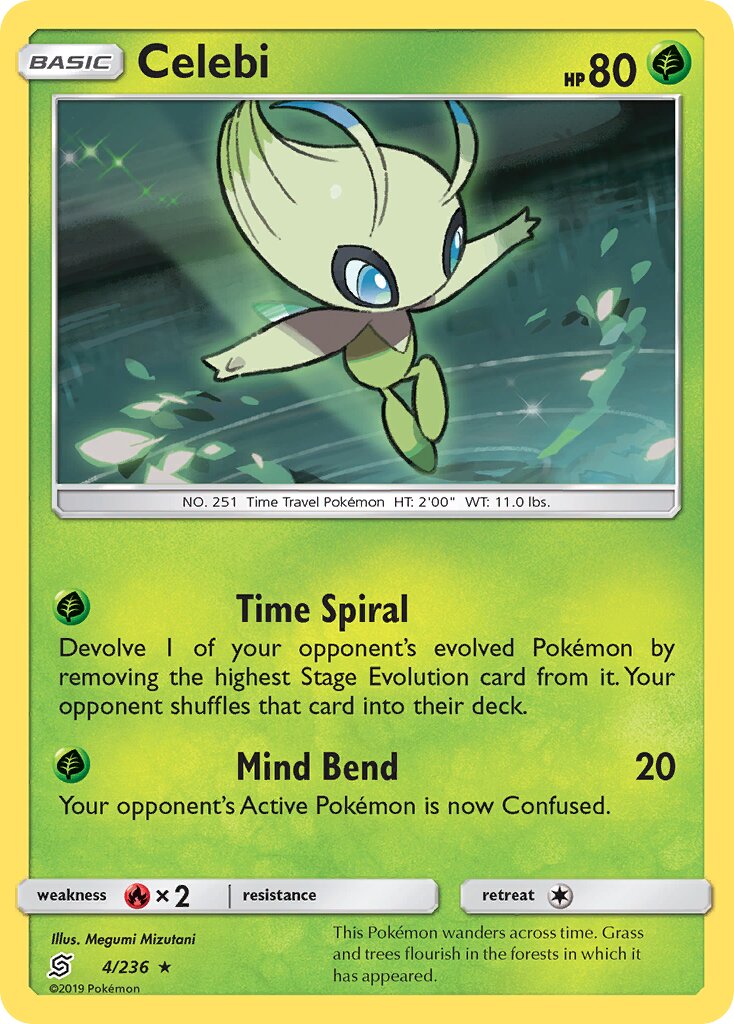 Celebi 004/258 — Unified Minds (English Pokémon TCG card)