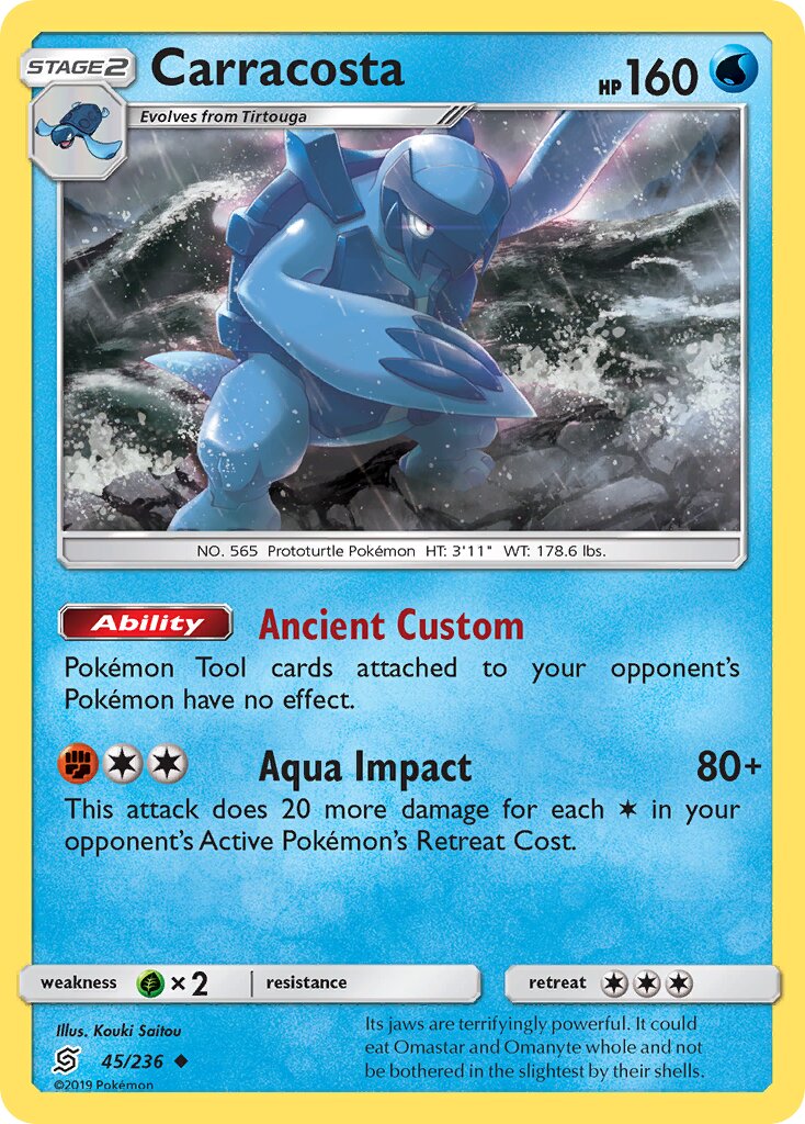 Carracosta 045/258 — Unified Minds (English Pokémon TCG card)