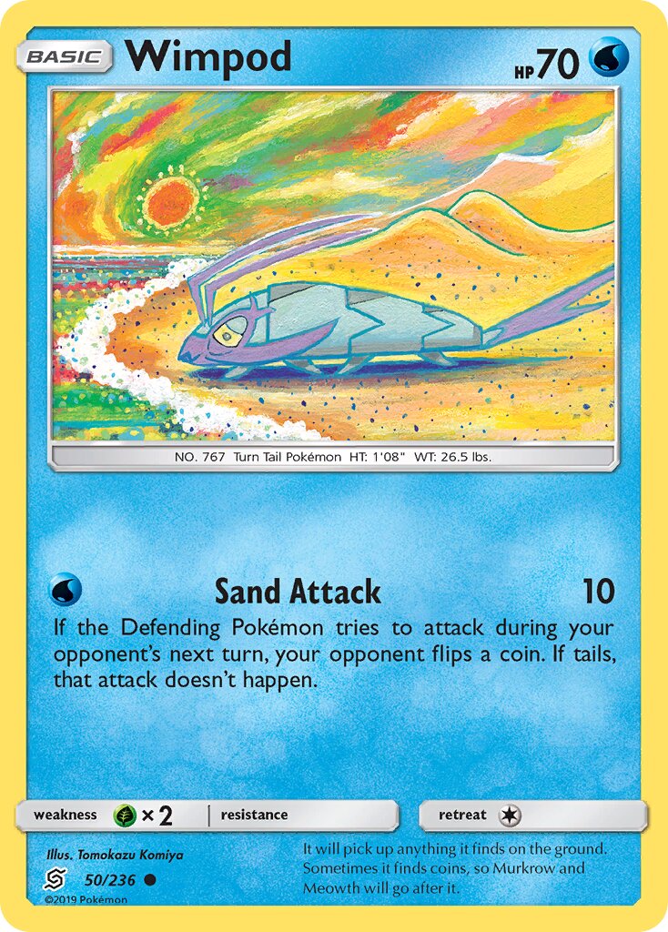 Wimpod 050/258 — Unified Minds (English Pokémon TCG card)