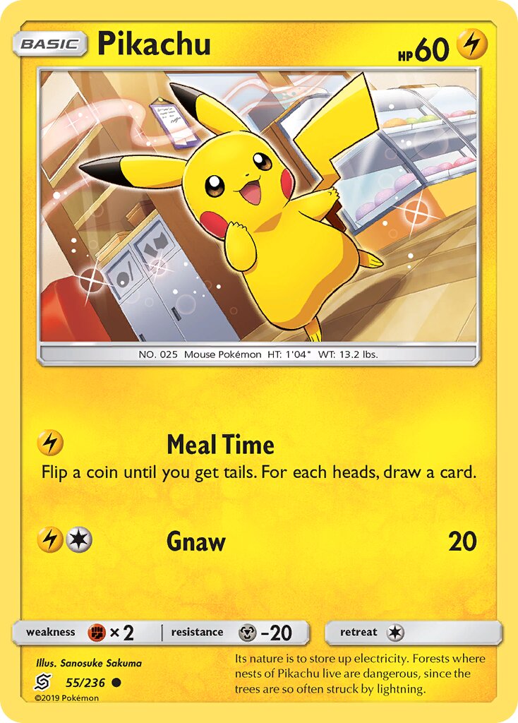 Pikachu 055/258 — Unified Minds (English Pokémon TCG card)