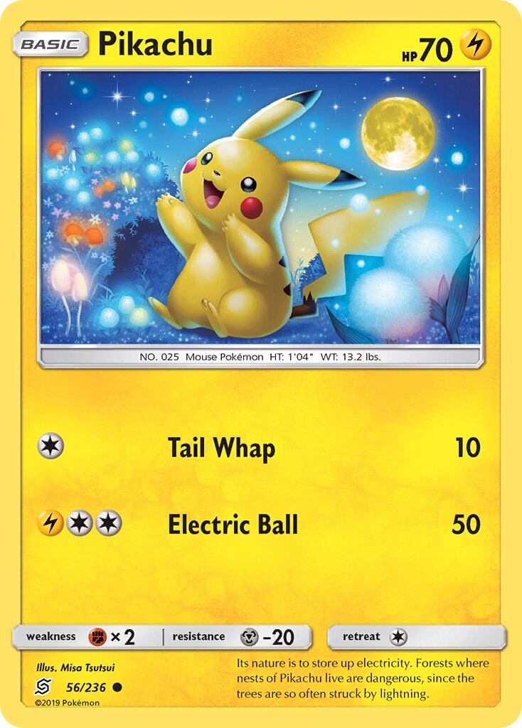 Pikachu 056/258 — Unified Minds (English Pokémon TCG card)