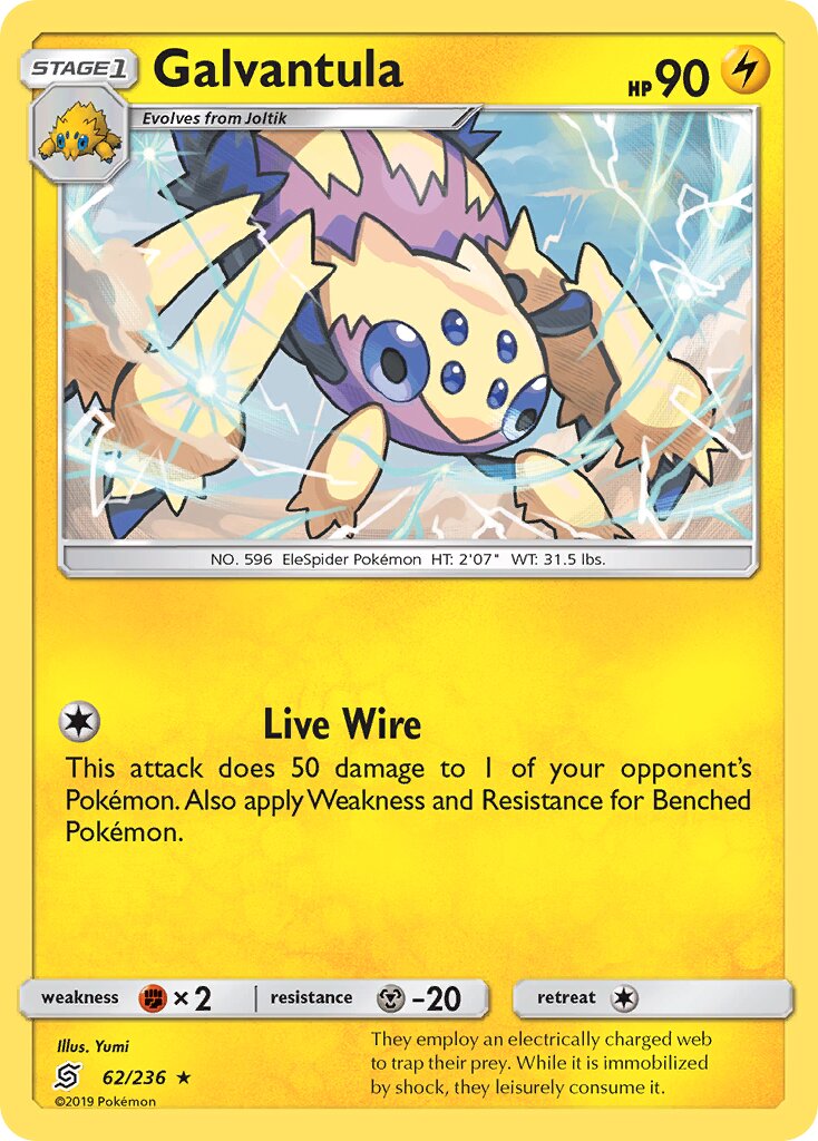 Galvantula 062/258 — Unified Minds (English Pokémon TCG card)