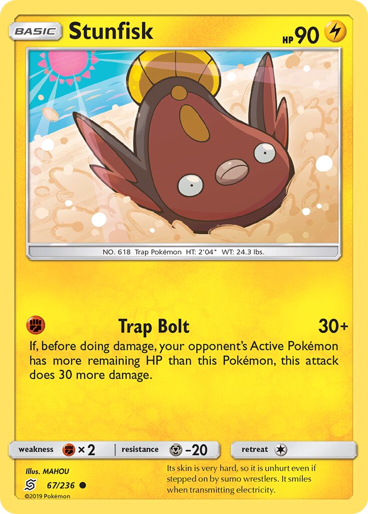 Stunfisk 067/258 — Unified Minds (English Pokémon TCG card)