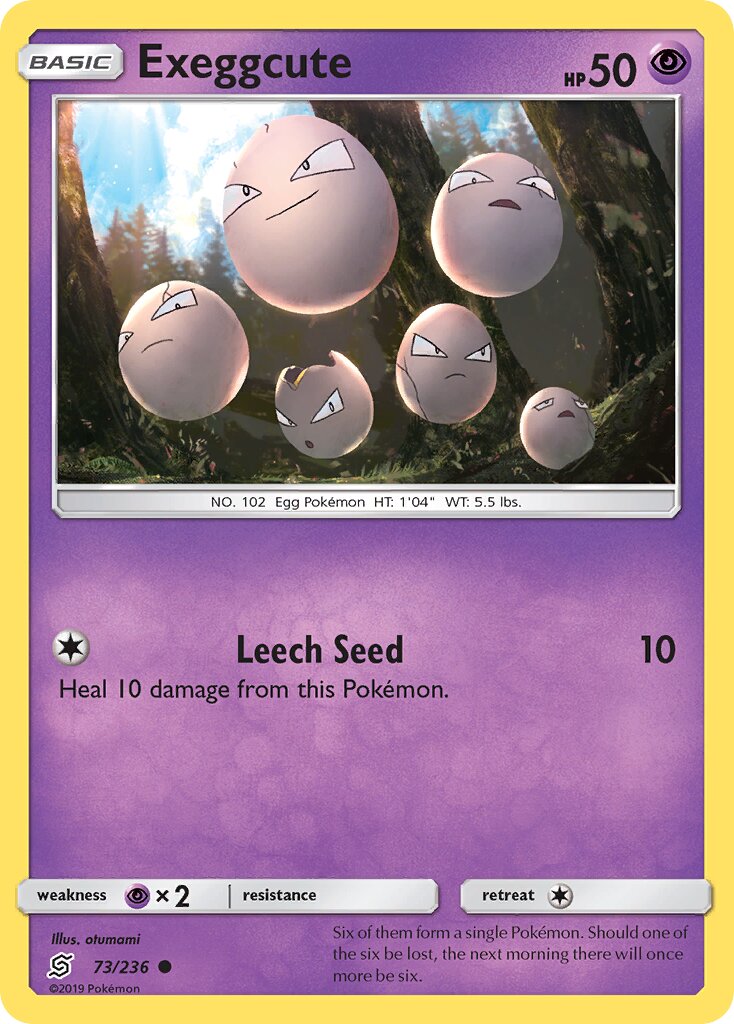 Exeggcute 073/258 — Unified Minds (English Pokémon TCG card)