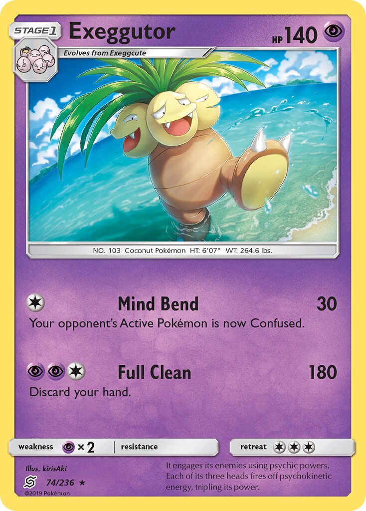 Exeggutor 074/258 — Unified Minds (English Pokémon TCG card)